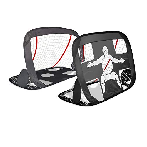 Vounot Conjunto de 2 Portas de Futebol Portátil VOUNOT - Arcos de futebol - 2 portas, portátil, jogar amigos, bolsa transporte