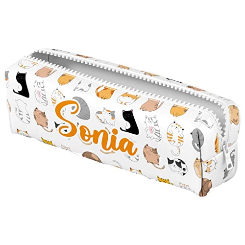 Estojo ZPUBLI+ com Desenhos de Gatos (22 cm) ZPUBLI+ - Estojos para canetas e lápis - desenhos, gatos, 22 cm