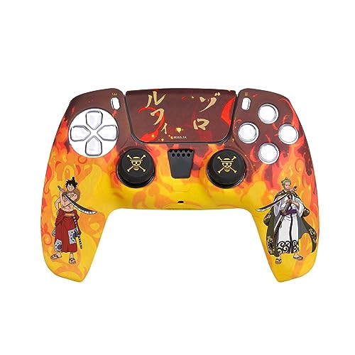 Capa One Piece Silicone + Grip + Stickers para Dualsense Ps5 FR-TEC - Acessórios de controle de jogo - silicone, grip, stickers, proteção