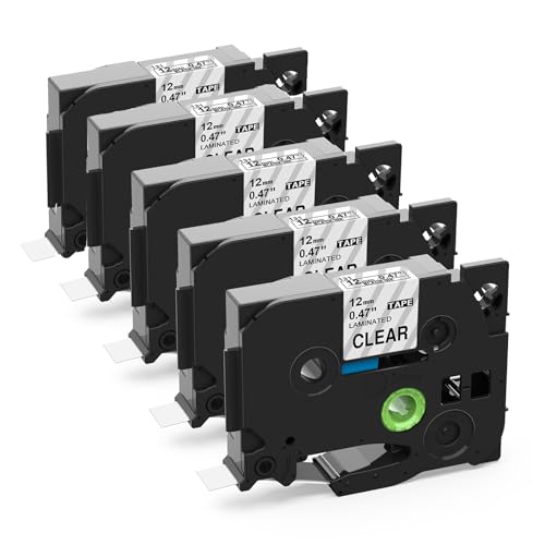 Fita para Etiquetadora Upwinning Compatible Brother TZE C53 Preto sobre transparente Upwinning(non-Brother-OEM) - Fitas de etiquetas e recargas - compatível brother, preto transparente, tze c53, etiquetas