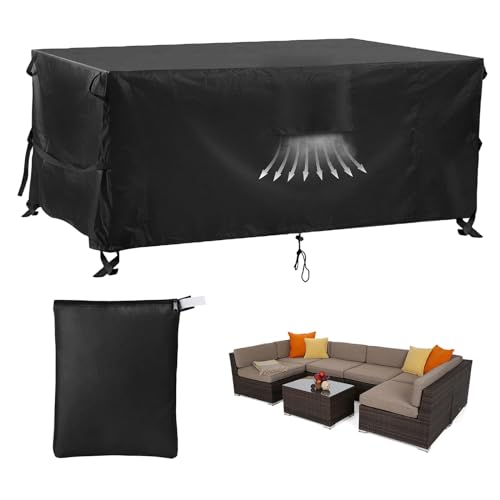 Capa para Móveis de Jardim Outsunny | 250x210x90cm ALANA EAGLE LTD - Capas para móveis de exterior - impermeável, resistente, fecho éclair, correia ajustável