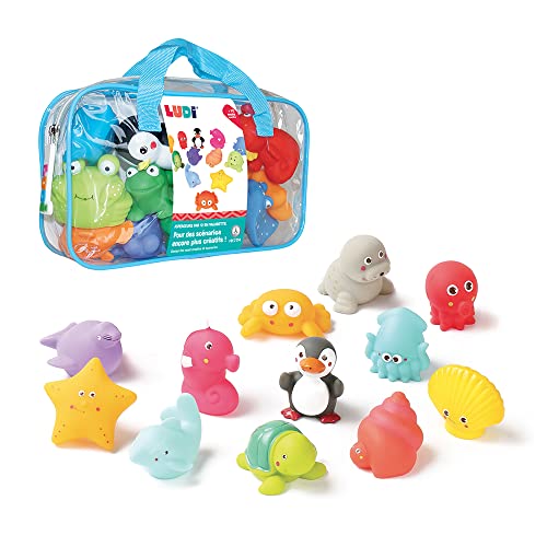 Animais Marinhos Ludi 12 Peças (Idade Mínima Recomendada: 6 meses) Ludi - Brinquedos de banho - animais, marinhos, ludi, 12 peças