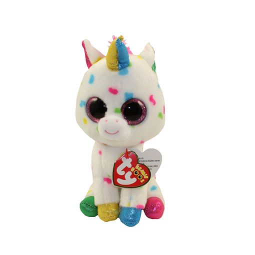 Boneca GIOCHI PREZIOSI Beanie Boos Unicornio Ty - Animais de pelúcia - unicórnio, rosa, olhos grandes, coração macio