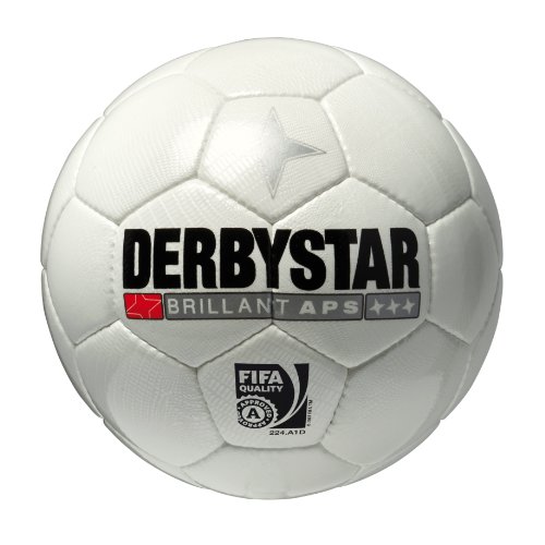 Derby Star Ballon De Football En APS Brillant Blanc 5 (Pelotas e balões) DERBYSTAR - Bolas de futebol - microfibra, poliuretano, laminado, fifa