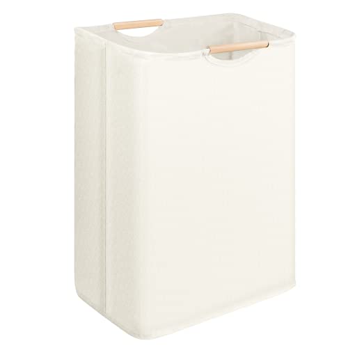 Cesto de Roupa Suja Portátil com Mangueira de Madeira 60 L Sosayet - Cestos de roupa - portátil, 60 L, mangueira de madeira