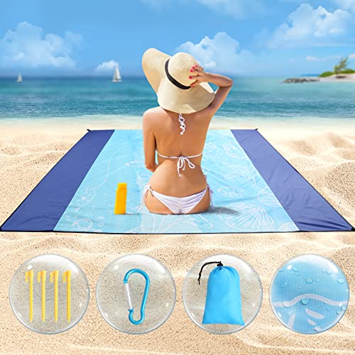 Tapete de Praia DONGQI (210x200 cm - Azul) DANKIN - Tapetes de praia - 210x200 cm, azul