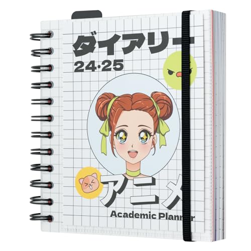 Agenda Escolar ERIK EDITORES 2024-2025 Anime Grupo Erik - Calendários, organizadores e planejadores - dia-página, banda elástica, autocolantes, personagem anime
