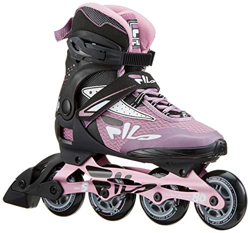 Conjunto de Patins ROLINE Legacy Pro 80 Lady Preto/Rosa Fila - Equipamento atlético de uso geral - patins, rodeio, alças ajustáveis, proteção