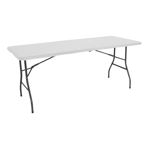 Mesa de Jantar THINIA HOME Dobrável (Branco - Aço e Resina - 240x120 cm) THINIA HOME - Conjuntos de móveis - dobrável, 240x120 cm, metal, resina