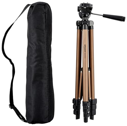 Tripé de Vídeo AMZBASICS 127cm (Preto) Amazon Basics - Tripés e monopés - 12,7 cm, preto, alumínio, 3 seções