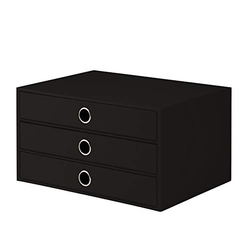 Arquivador RÖSSLER S.O.H.O. (Preto - Polipropileno - A4) Rössler - Gavetas de armazenamento doméstico - preto, polipropileno, a4, 28x26 cm