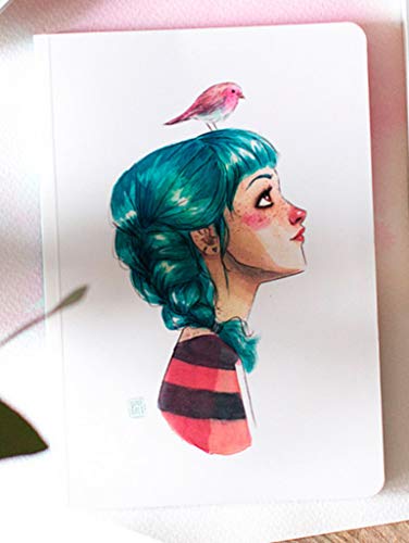 Caderno de Desenhos CUQUILAND Esther Gili Sara e Finch (A5) Cuquiland - Cadernos e bloco de notas - A5, páginas preenchidas, desenhos, esboços