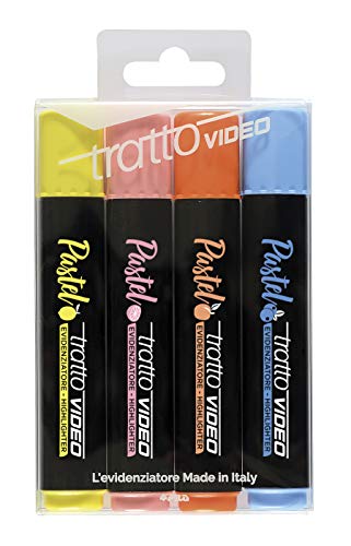 Marcador Fluorescente TRACTO VIDEO Pastel (Multicor) Tratto - Marcadores e marcadores de texto - multicor, pastel, laranja albaricoque, verde aguacate