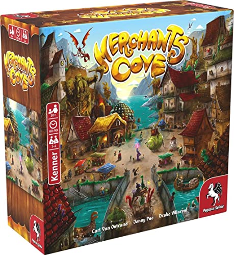 Jogo de tabuleiro PEGASUS GAMES Dragon Merchants Cove Pegasus Spiele GmbH - Jogos - loja, mercadorias, alquimista, ferreiro, viajante no tempo, capitão