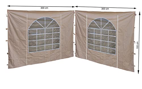 Pérgula de Jardim LATERAL com Vidro (Branco - Poliéster - 300x195cm) Quick-Star GmbH - Acessórios para toldos e gazebos - vidro, poliéster, 300x195cm