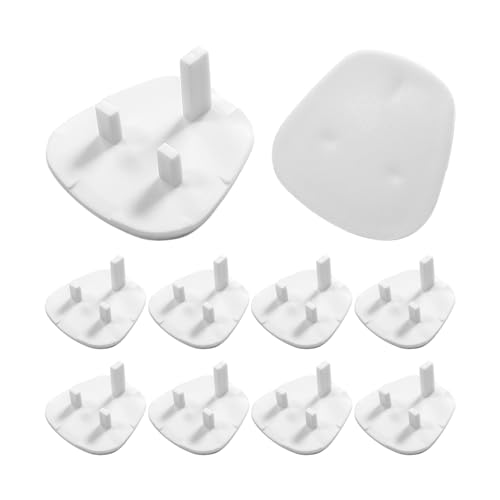Protetor de tomadas para crianças 10 unidades SLEEKEE - Tampas de plugue elétrico - abs, 10 unidades, isolante, ajustável