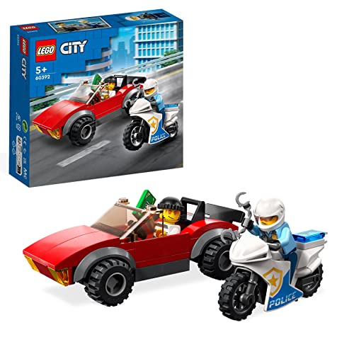 LEGO City - Perseguindo Moto e Carro da Polícia (Idade Mínima: 5) LEGO - Blocos de encaixe - lego, cidade, perseguindo, moto, carro da polícia, ladrão