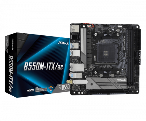 Motherboard ASROCK B550M-ITX AC (Socket AM4 - AMD B550 - ATX) Asrock - Placas-mãe - ASRock, B550M-ITX AC, am4, amd b550