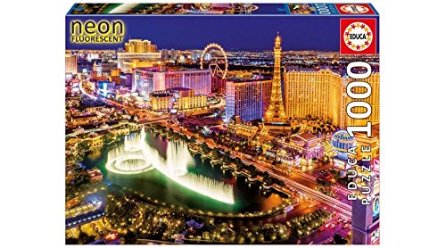 Puzzle EDUCA BORRAS Las Vegas Neon (1000 peças) EDUCA - Quebra-cabeças de encaixar - puzzle, neon, las vegas, 1000 peças