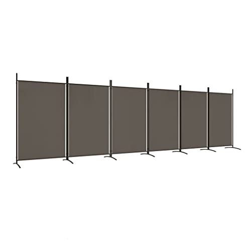 Biombo VIDEAL (Cinzento - Poliéster - 520x180cm) vidaXL - Conjuntos de móveis - cinzento, poliéster, 520x180cm