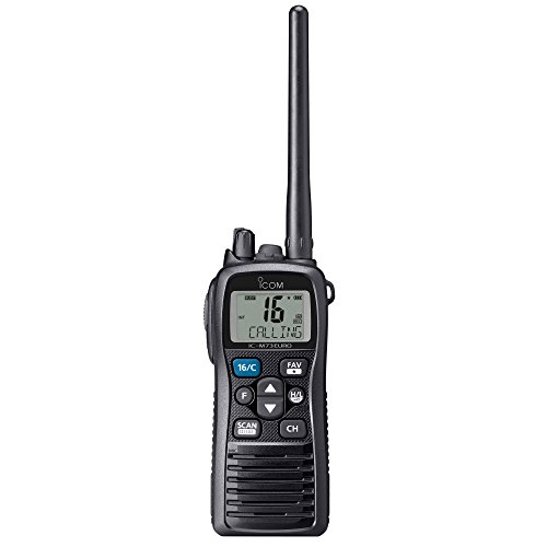 Rádio de Voz Marítimo ICOM IC-M73EURO PLUS Preto ICOM - Rádios bidirecionais - portátil, vhf, aquaquake, IPX8, canais privados