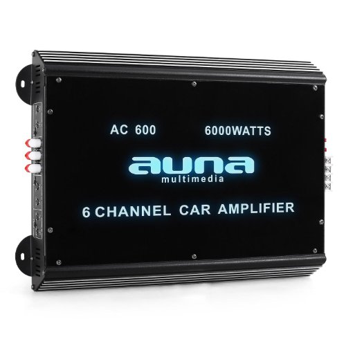 Amplificador Auto AUNA W2-AC600 (600W - 6 Canais) AUNA - Peças de automóveis - 600w, 6 canais