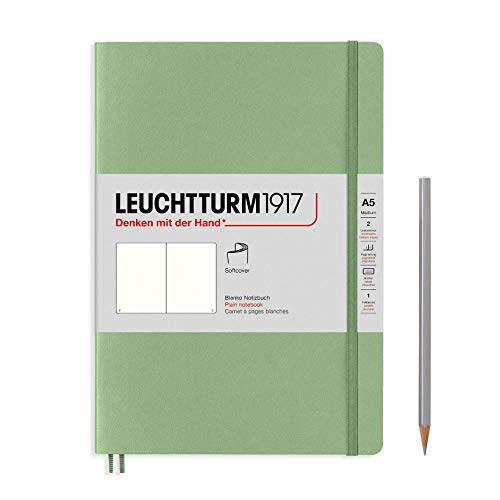 Caderno Liso Leuchtturm Softcover A5 - Cinzento SAGE LEUCHTTURM1917 - Cadernos e bloco de notas - A5, softcover, cinzento