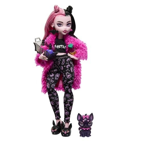 Boneca MONSTER HIGH Draculaura Sleepover Party Mattel - Brinquedos - boneca, monster high, Draculaura, sleepover party