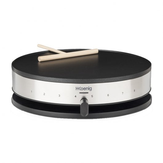 Máquina de Crepes H.KOENIG KREP29 (33 cm) H.Koenig - Torradeiras e grelhadores - 33 cm, preto, aço inoxidável