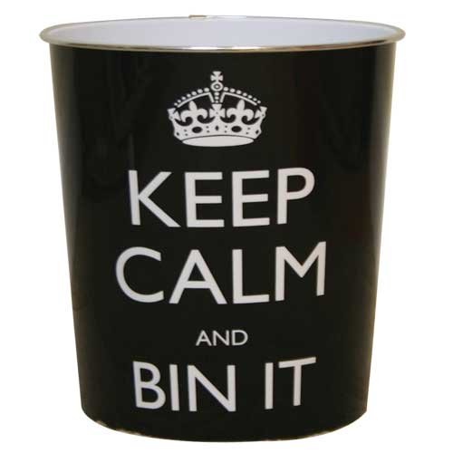 Caixa de Arrumação JVL KEEP CALM AND BIN IT JVL - Lixeiras e cestos de lixo - caixa, arrumação, jvl, keep calm, bin it