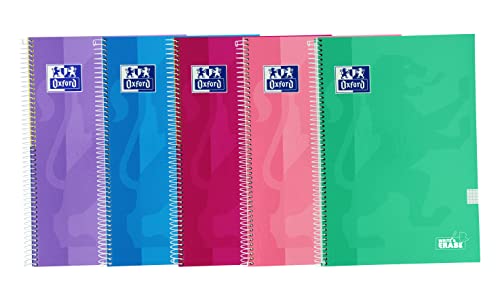 Caderno OXFORD Quadriculado (A4 - 21.6x29.7cm - 5 Un) Hamelin Brands - Cadernos e bloco de notas - quadriculado, a4, 21.6x29.7cm, papel óptico