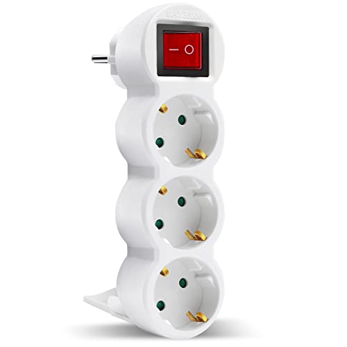 Adaptador de Energia Extrastar 3 em 1 Branco EXTRASTAR - Fios de extensão - 3 em 1, branco, adaptador