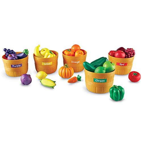 Jogo Educativo LEARNING RESOURCES LER3060 Learning Resources - Brinquedos de empilhar e encaixar - alimentos, coloridos, realistas, peças