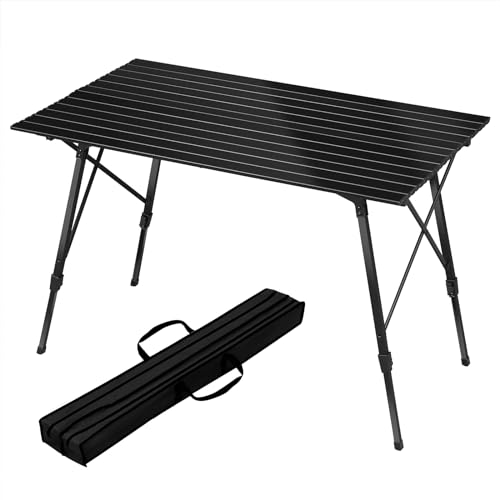 Mesa Dobrável WOLTU Cpt8132S Preto (120 X 68.5 Cm) WOLTU - Conjuntos de móveis - 120x68.5 cm, preto, alumínio, plástico
