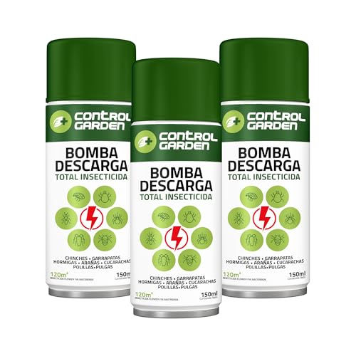 Control Garden Pack 3 Insecticida Descarga Total 150 Ml Interior e Exterior Control Garden - Pesticidas - spray, pulverizador, gel, interior, exterior