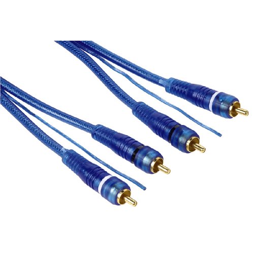 Cabo de Áudio HAMA (RCA - 5 m - Azul) Hama - Cabos de áudio e vídeo - 5 m, RCA, azul, dourado