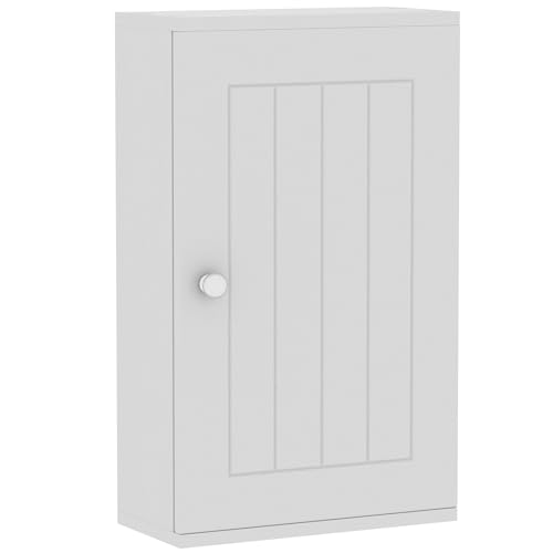Armário de Casa de Banho PRIANO Branco (MDF) Home Discount - Armários de armazenamento e armários de bloqueio - armario, parede, porta, estante, MDF, prateleiras