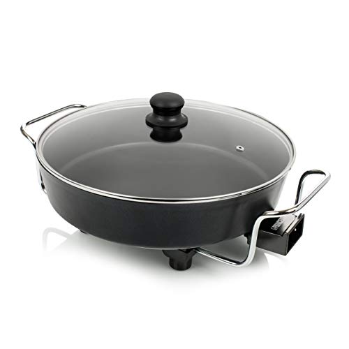 Princess 162367 panela de cozedura a vapor Independente Preto Princess - Frigideiras elétricas & woks - independente, temperatura regulável, termóstato integrado, pega fria ao toque