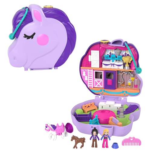 Polly Pocket - Horse Show (Idade Mínima Recomendada: 4 anos) Polly Pocket - Brinquedos - Polly Pocket, cavalo, estúdio, peixe