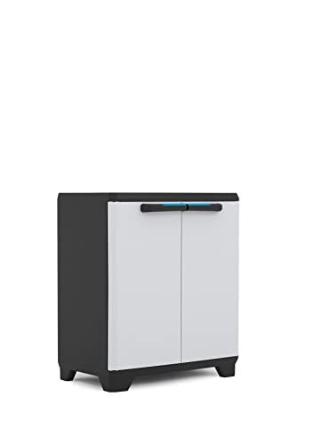 Armário KIS Linear Basse Cinzento e Preto KETER - Armários de armazenamento e armários de bloqueio - armario, linear, cinzento, preto