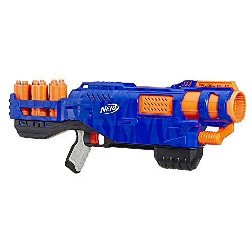 NERF Elite Trilogy Ds-15 1 Unidade (Jogos de Sociedade) Nerf - Armas de brinquedo e acessórios - jogos sociedade, preto/vermelho, sem bateria