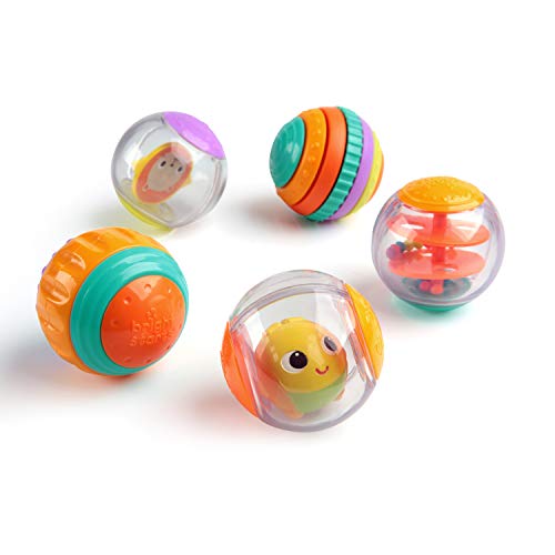 Jogo Didático BRIGHT STARTS Shake & Spin Activity Balls (1 anos) BRIGHT STARTS - Brinquedos - 5 bolas, texturas, cores, sons