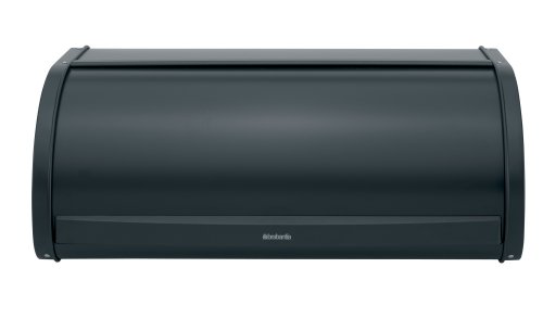 Caixa de armazenamento de pão BRABANTIA Matte Black Roll Top Bread Box Brabantia - Caixas e sacos para pão - plástico, preto, 260x173x447mm, capacidade não especificada