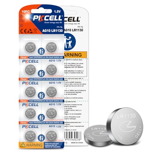 Pilhas Não Recarregáveis Lr1130 Ag10 1.5V 10Un PKCELL - Baterias de uso geral - litio, 1.5v, 10 unidades, 3 anos
