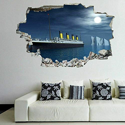 Autocolante Efeito 3D Aparelhagem TITANIC Iceberg (90 x 60 cm) ZHAOYY - Papel de parede - autocolante, efeito 3d, aparelhagem, titanic, iceberg