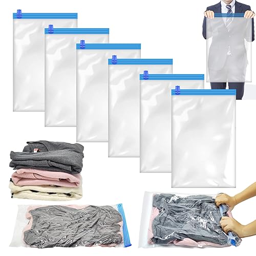 Sacos de Viagem VORHOT 6 Peças (Plástico - Transparente) VORHOT - Sacolas de armazenamento doméstico - 6 peças, plástico, transparente