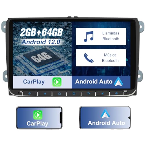 Autorrádio GPS AWESAFE 2GB+64GB Radio Android 12.0 para Coche com Ecrã de 9'' Bluetooth 2 DIN para VW AWESAFE - Aparelhos de áudio e vídeo para veículos e sistemas de painel - 2gb, 64gb, android 12.0, bluetooth, 9 polegadas