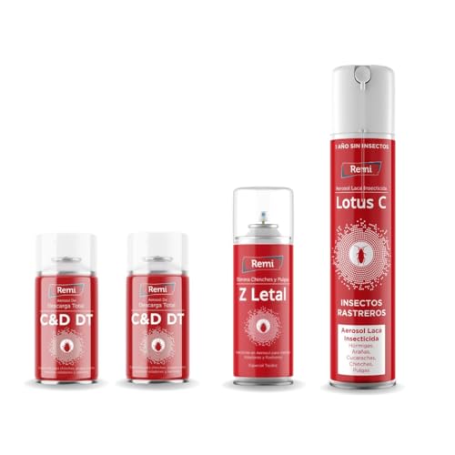 Conjunto de produtos REMI para a eliminação dos chinches Remi Hogar - Pesticidas - eliminação chinches, bomba total remi, inseticida tejidos, laca inseticida