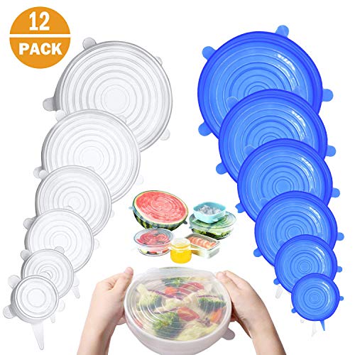 Tapas para Alimentos BLUVAST Silicone 12 Peças BluVast - Recipientes de armazenamento de alimentos - silicone, 12 peças, alimentos