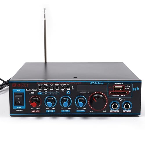 Amplificador BEGONIAPE Amplificador Hi-Fi Bluetooth Stereo Radio GDAECC - Áudio - hi fi, bluetooth, stereo radio, 100 W